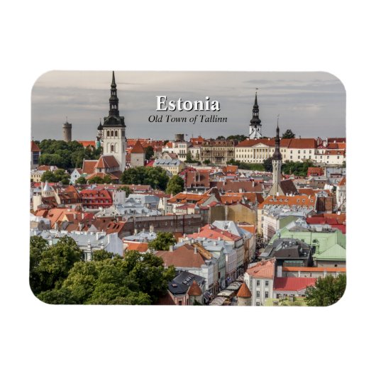 Magnet Flexible Vieille ville de Tallinn Estonie (Horizontal)