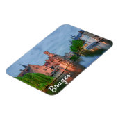 Magnet Flexible Vieille ville et beffroi la nuit à Bruges (Côté Gauche)