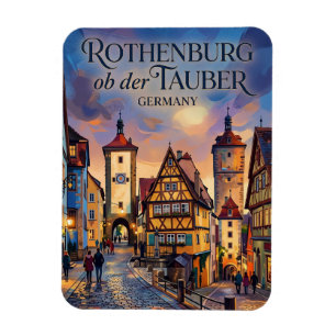 Magnet Flexible Vieille ville médiévale, Rothenburg ob der Tauber