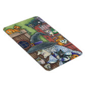 MAGNET FLEXIBLE VIEILLE WITCH HAPPY HOME, BEAUCOUP DE CHATS & OWL (Côté Droit)