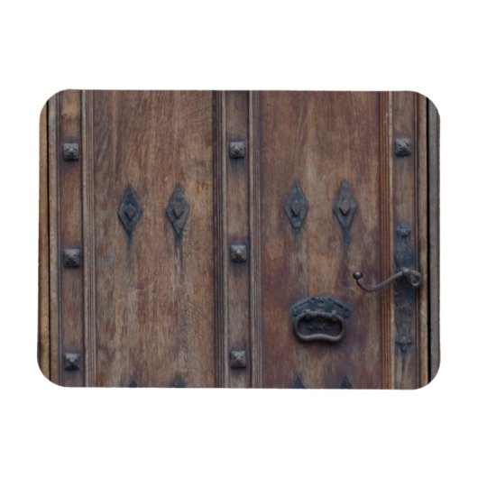 Magnet Flexible Vielle porte espagnole en bois avec boulons (Horizontal)