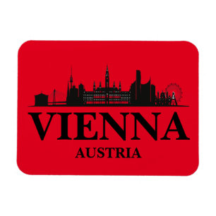 Magnet Flexible Vienne Autriche Cityscape noir blanc