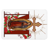 Magnet Flexible Vierge Guadalupe Religieux Catholique Croix marial (Horizontal)