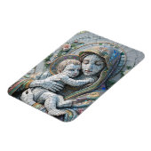 Magnet Flexible Vierge Marie et bébé Jésus | Statue mosaïque (Côté Gauche)