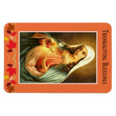 Magnet Flexible Vierge Marie Thanksgiving Bénédictions Feuilles d' (Horizontal)