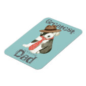 Magnet Flexible Vieux anglais Sheepdog Papa (Côté Gauche)