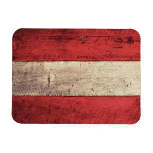 Magnet Flexible Vieux drapeau en bois de l'Autriche