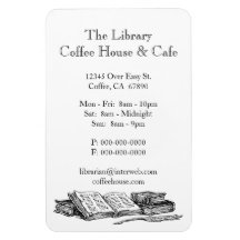 Vieux Livres Restaurant Publicité Aimant Personnal