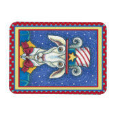 MAGNET FLEXIBLE VIEUX ONCLE DE CHÈVRE SAM, FUNNY FARM PATRIOTIC BI (Horizontal)