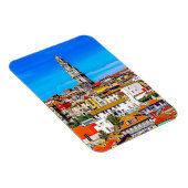Magnet Flexible Vieux Porto avec tour Clerigos. (Côté Droit)