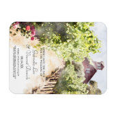 Magnet Flexible Vignoble Rouge Grange Aquarelle Mariage Enregistre (Horizontal)