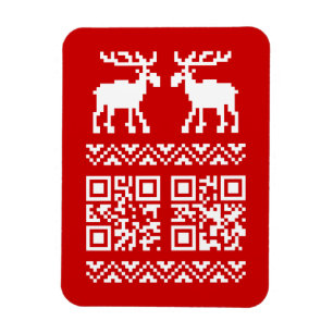 Magnet Flexible Vilain Sweater QR Code Bonne année!