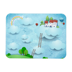 Magnet Flexible Village au-dessus des nuages