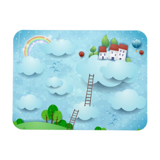Magnet Flexible Village au-dessus des nuages (Horizontal)