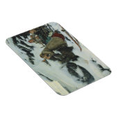 Magnet Flexible Village brûlé en hiver (par Albert Edelfeue) (Côté Droit)