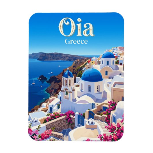 Magnet Flexible Village d'Oia Grèce (Vertical)
