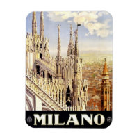 Ville de Milan affiche de voyage italienne 1920