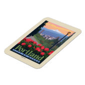 Magnet Flexible Ville de Rose | Portland, Oregon (Côté Gauche)