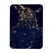 Magnet Flexible Ville Des États-Unis La Nuit. (Vertical)
