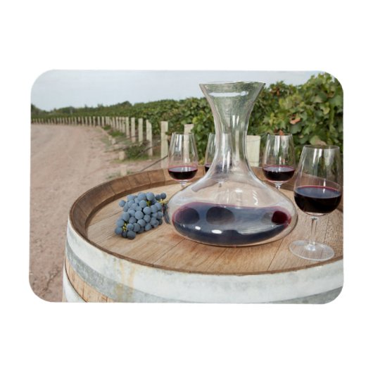 Magnet Flexible Vin Rouge Dans Le Vignoble (Horizontal)