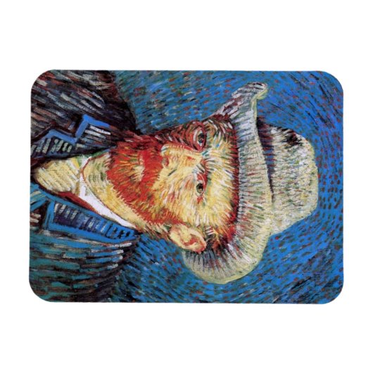 Magnet Flexible Vincent Van Gogh Autoportrait Avec Casquette Gray  (Horizontal)