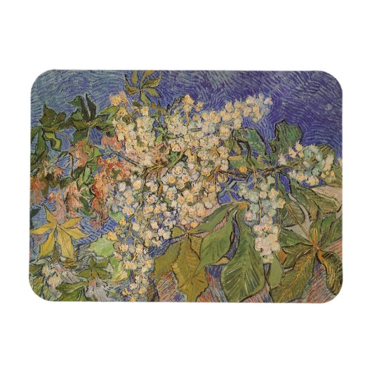 Magnet Flexible Vincent van Gogh - Branches de marronnier en fleur (Horizontal)
