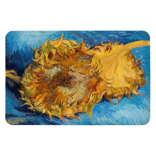 Magnet Flexible Vincent van Gogh - Deux tournesols coupés (Horizontal)