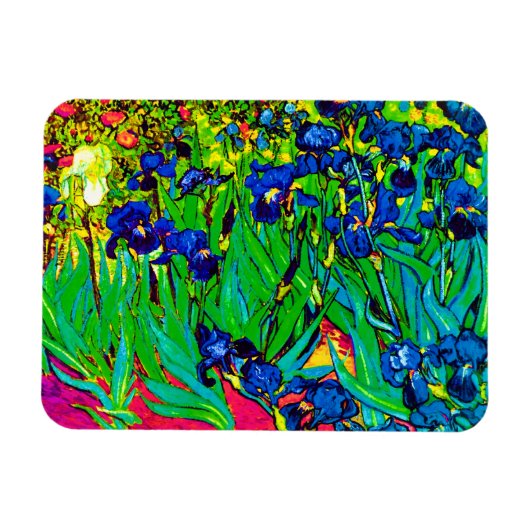 Magnet Flexible Vincent Van Gogh - Irises - Art pop de fleurs (Horizontal)