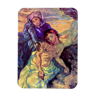 Magnet Flexible Vincent Van Gogh - La Pieta - Jésus & Vierge Marie
