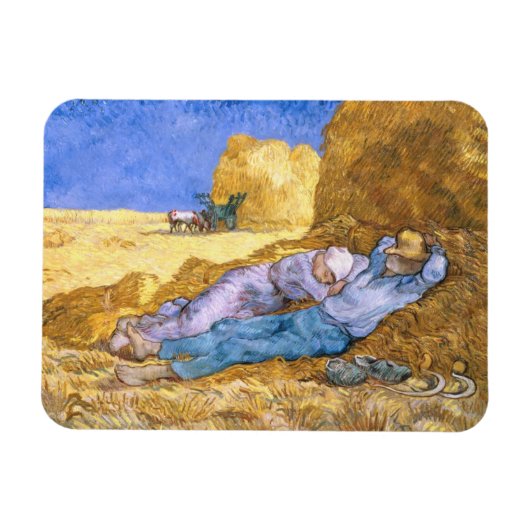 Magnet Flexible Vincent van Gogh | Midi, La Siesta, après Millet (Horizontal)