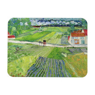 Magnet Flexible Vincent van Gogh - Paysage avec Carrosse & Train