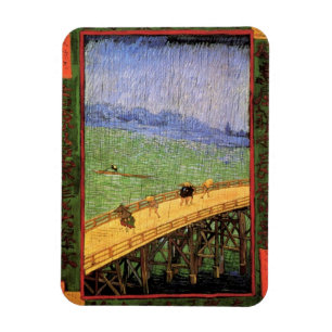 Magnet Flexible Vincent Van Gogh - Pont sous la pluie Art japonais