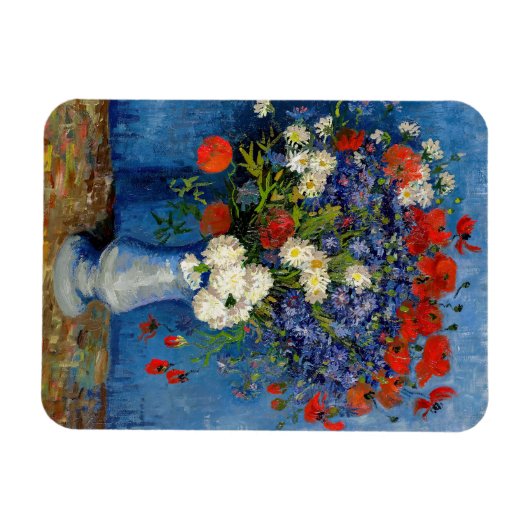 Magnet Flexible Vincent van Gogh - Vase avec Cornflowers & Poppies (Horizontal)