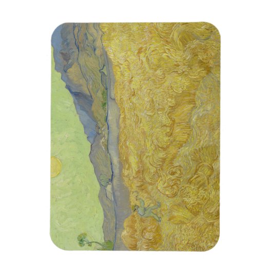 Magnet Flexible Vincent van Gogh - Wheatfield avec une Faucheuse (Vertical)