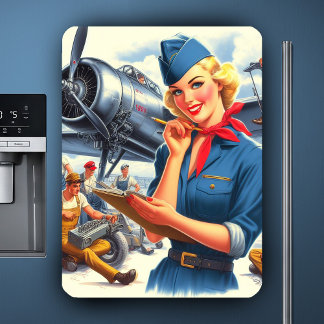 Magnet Flexible Vintage Airplane Pin-up
