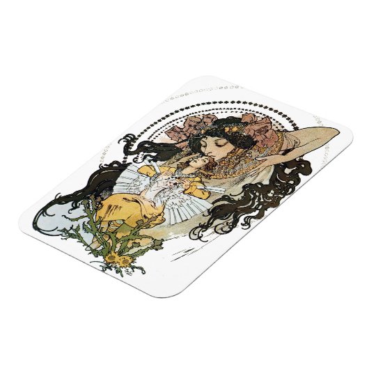 Magnet Flexible Vintage Alphonse Mucha (Côté Gauche)