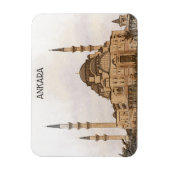 Magnet Flexible Vintage Ankara Turquie Kocatepe Vue Mosquée (Vertical)