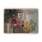 Magnet Flexible Vintage antiquité Cannes Publicité de voyage franç (Horizontal)