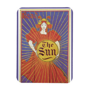 Magnet Flexible Vintage Art Nouveau, Journal New York Sun