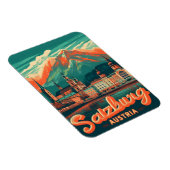 Magnet Flexible Vintage Autriche capitale salzbourg skyline (Côté Droit)