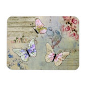 Magnet Flexible Vintage avec papillons (Horizontal)