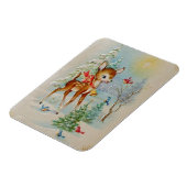 Magnet Flexible Vintage bébé Noël Cheer Deer (Côté Gauche)