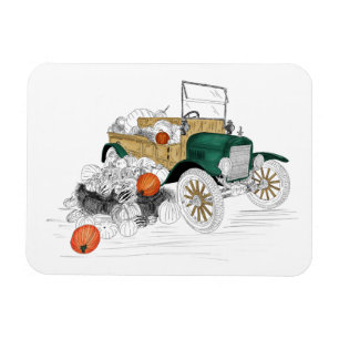 Magnet Flexible Vintage Car Citrouille Harvest