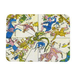 Magnet Flexible Vintage céleste, sphère arabe, constellations