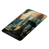 Magnet Flexible Vintage Chicago, USA - (Côté Gauche)