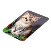 Magnet Flexible Vintage Christmas Kitten et Holly (Côté Gauche)