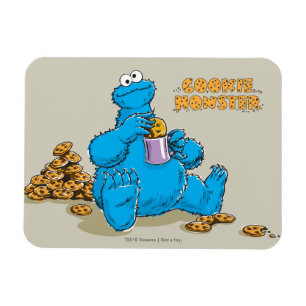 Magnet Flexible Vintage Cookie Monster Manger Cookies