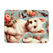 Magnet Flexible Vintage Cute West Highland White Terrier (Horizontal)