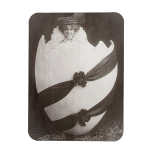 Magnet Flexible Vintage Dame aux oeufs de Pâques