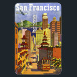 Magnet Flexible Vintage de San Francisco<br><div class="desc">Un bel aimant flexible vintage avec une affiche de voyage de United Air Lines de San Francisco.</div>
